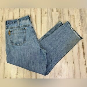 Cinch Up Workwear Straight Light Washed Jeans Men’s 38x30 Denim Thrashed